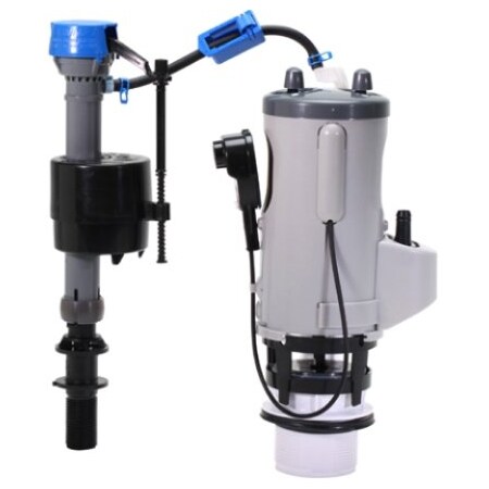 Fluidmaster 550DFRK-3 Dual-Flush Complete System, Plastic, For: Most Toilet with 2 in Flush Valves 550DFRK-1